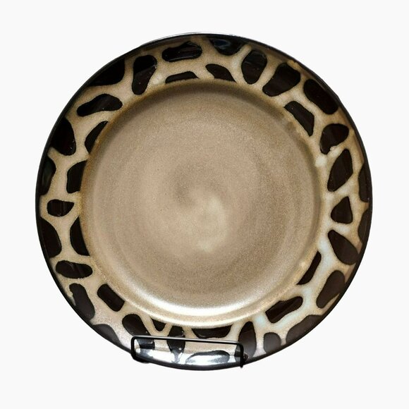 3rd Set of 2 Joseph Abboud Cheetah Dinner Plates 11" Brown Leopard Animal Print - Picture 2 of 10